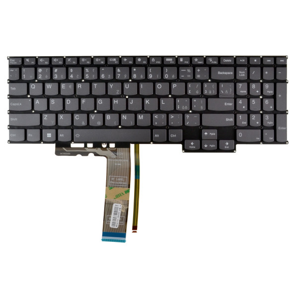 Lenovo IdeaPad 5 Pro-16IHU6 tastatură pentru notebook, fără ramă, negru CZ/SK, cu iluminare din spate
