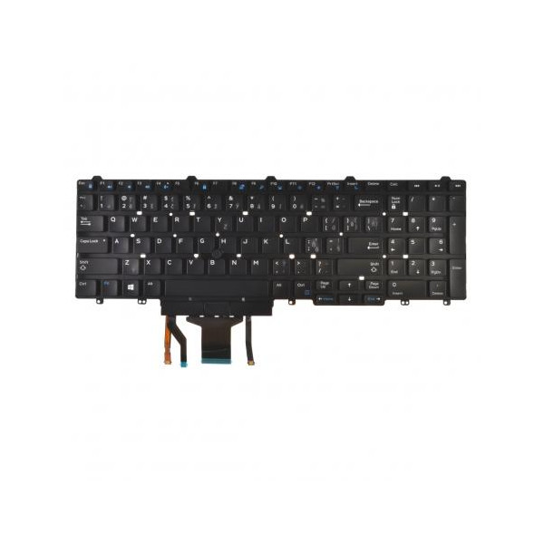 Dell Latitude 5580 tastatură pentru notebook, fără ramă, negru CZ/SK, cu iluminare din spate