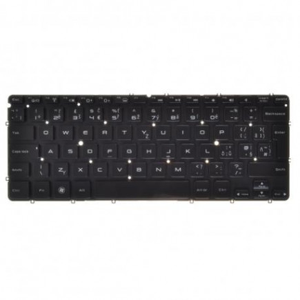 Dell Studio XPS 13 L322X tastatură pentru notebook, fără ramă, negru CZ/SK, cu iluminare din spate