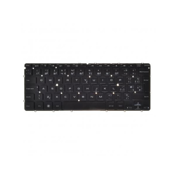 Dell Studio XPS 13 L322X tastatură pentru notebook, fără ramă, negru CZ/SK, cu iluminare din spate