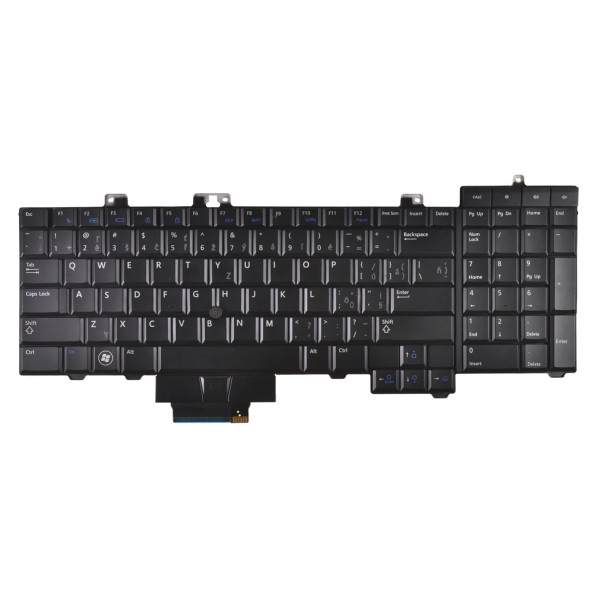 Dell Precision M6500 tastatură pentru notebook-ul CZ/SK culoarea Negru / Alb / Argintiu