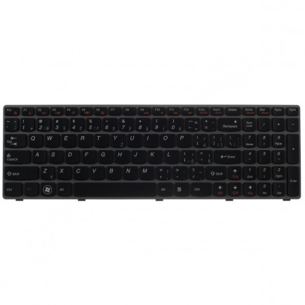 Lenovo IdeaPad Y570M tastatură pentru notebook-ul CZ/SK Culoarea negru , Fără iluminare din spate