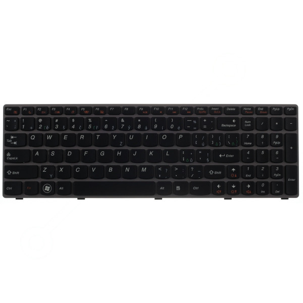 Lenovo IdeaPad Y570P tastatură pentru notebook-ul CZ/SK Culoarea negru , Fără iluminare din spate