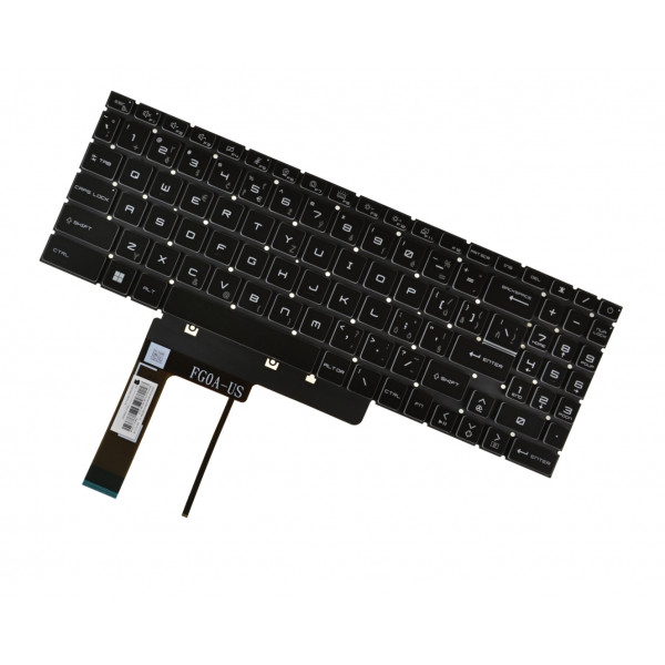 MSI GL66 12UEK tastatură pentru notebook, fără ramă, negru CZ/SK, cu iluminare din spate