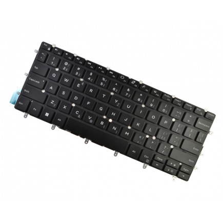 Dell XPS 13 (9370) tastatură pentru notebook, fără ramă, negru CZ/SK, cu iluminare din spate