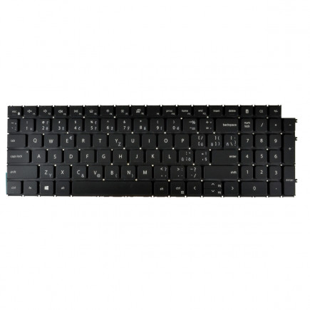 Dell Inspiron 15 5510 tastatură pentru notebook, fără ramă, negru CZ/SK, cu iluminare din spate