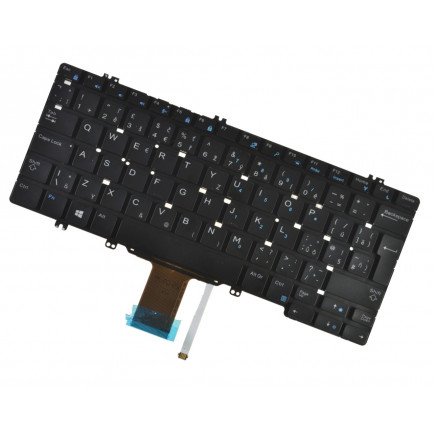 Dell Latitude 12 5289 tastatură pentru notebook, fără ramă, negru CZ/SK, cu iluminare din spate