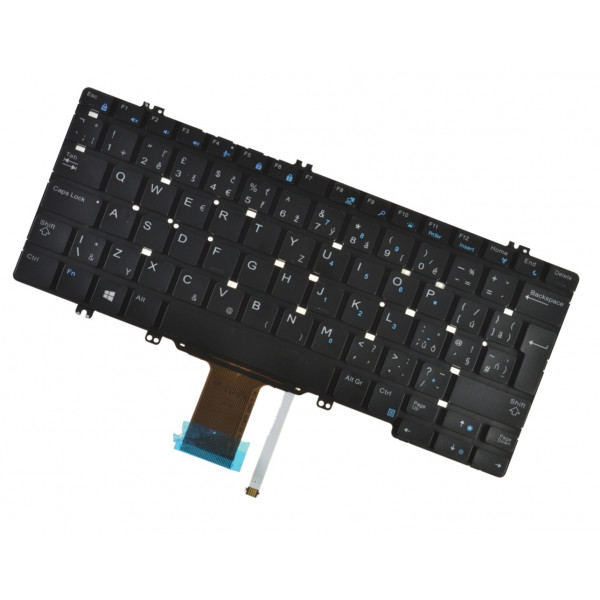 Dell Latitude 12 5289 tastatură pentru notebook, fără ramă, negru CZ/SK, cu iluminare din spate